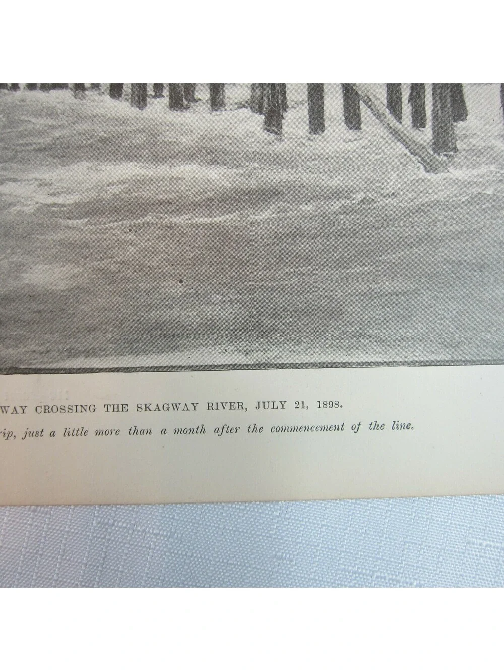 Antique 1899 Print By Rail to Klondike First Excursion-Train White Pass & Yukon